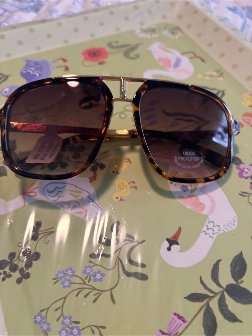 Free People Tortoiseshell Aviator Sunglasses - Brown Lenses